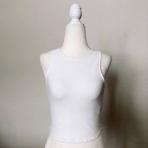 Forever21 white cutout crop top